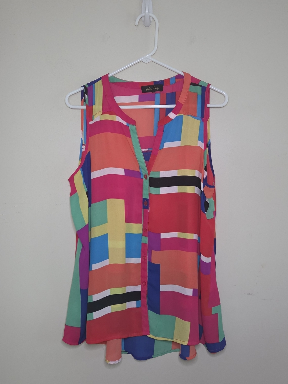 Women's Melissa Paige Colorful Top Sz Large